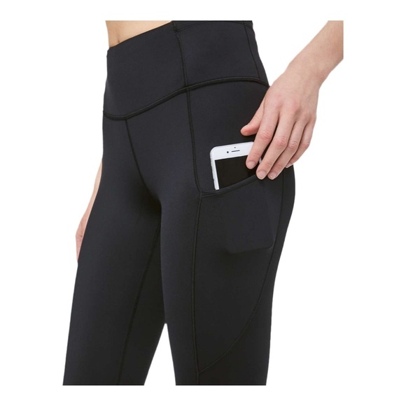 Lululemon Fast & Free Full Length Black Leggings EUC Size 4 - Picture 2 of 5